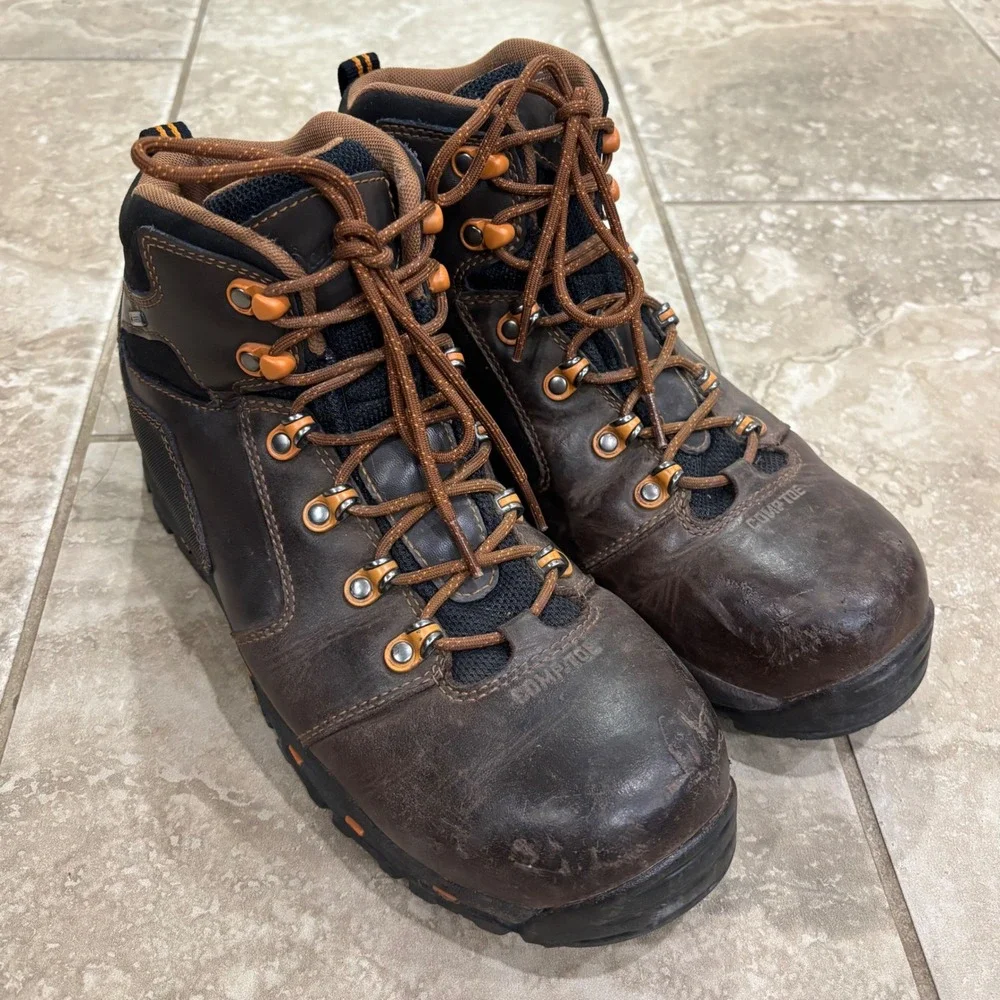 Danner Vicious 4.5 Brown Orange NMT Composite Toe Work Boots 13860 Mens 10.5 D